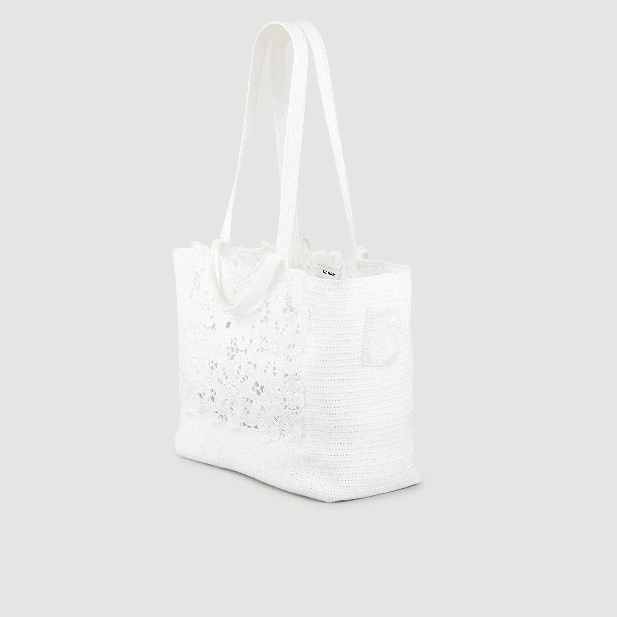Andalousie Crochet Tote Bag Ecru