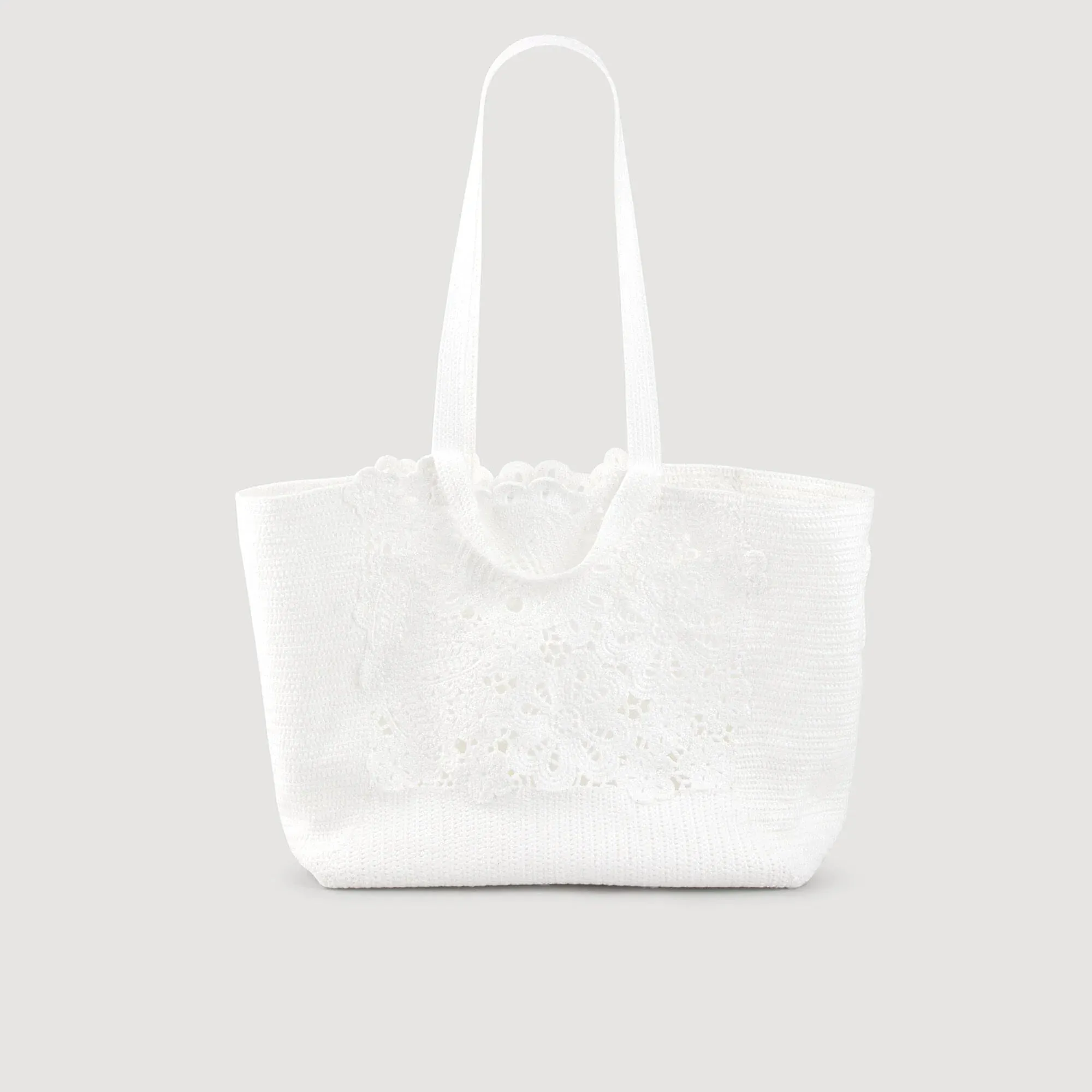 Andalousie Crochet Tote Bag Ecru