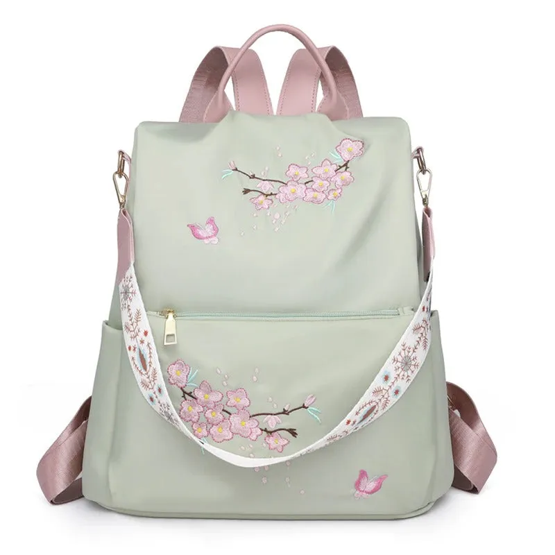 Anti-Theft Embroidery Travel Backpacks