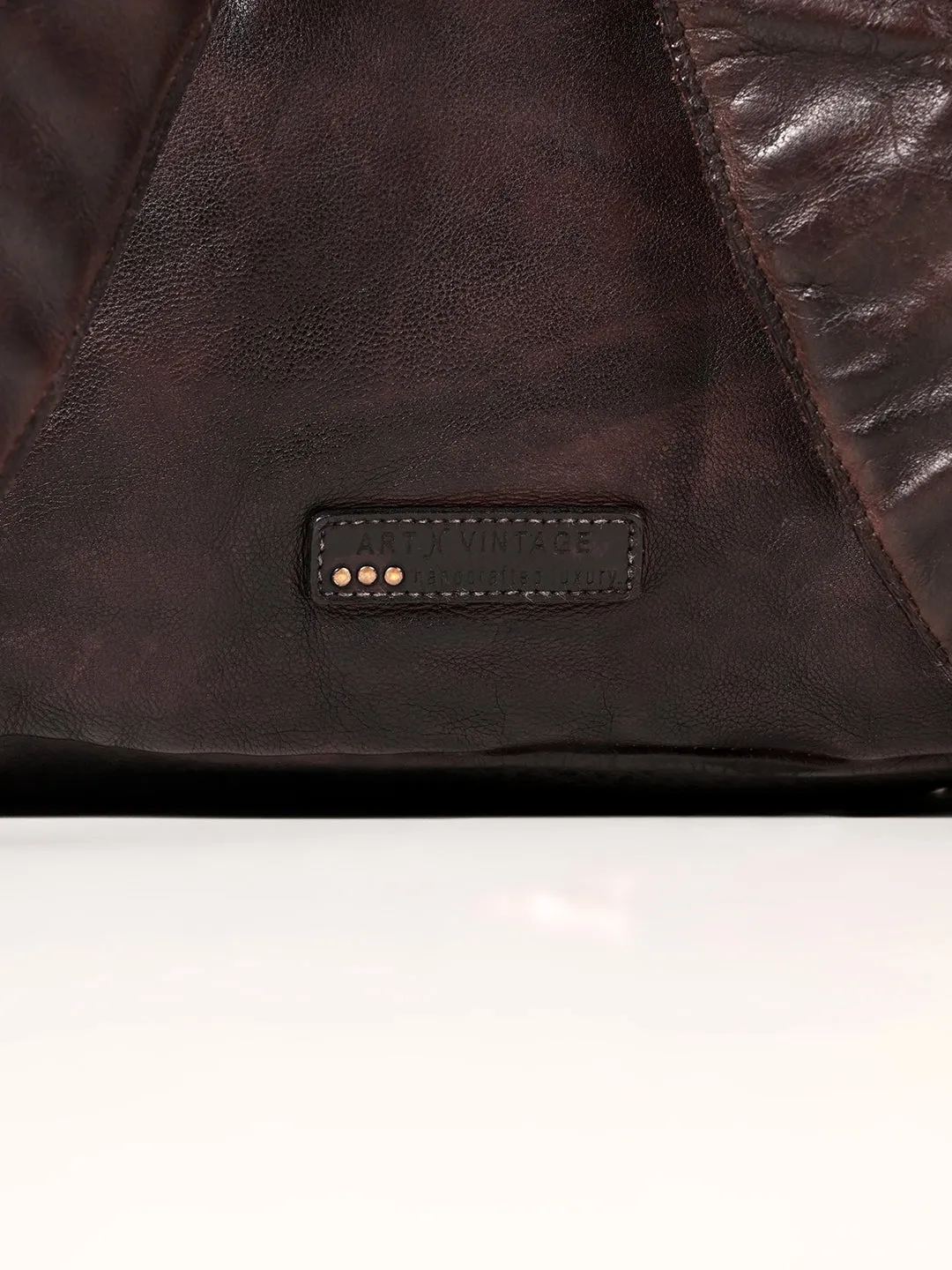 Art N Vintage Leo: Real Leather Brown With Wash Effect Backpack