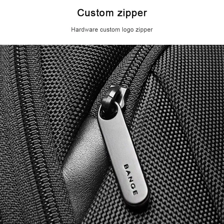 BANGE Fashion Casual Lightweight Oxford Cloth Shoulders Bag Waterproof Outdoor Travel Men Backpack(Grey)