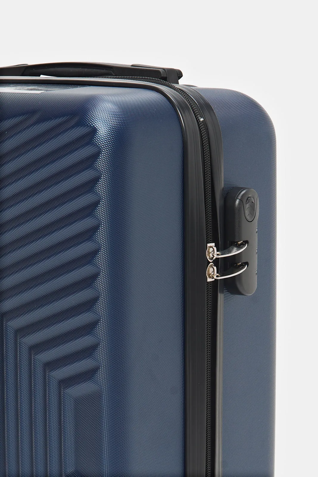 Blue Textured Trolley Luggage (20 Inch)