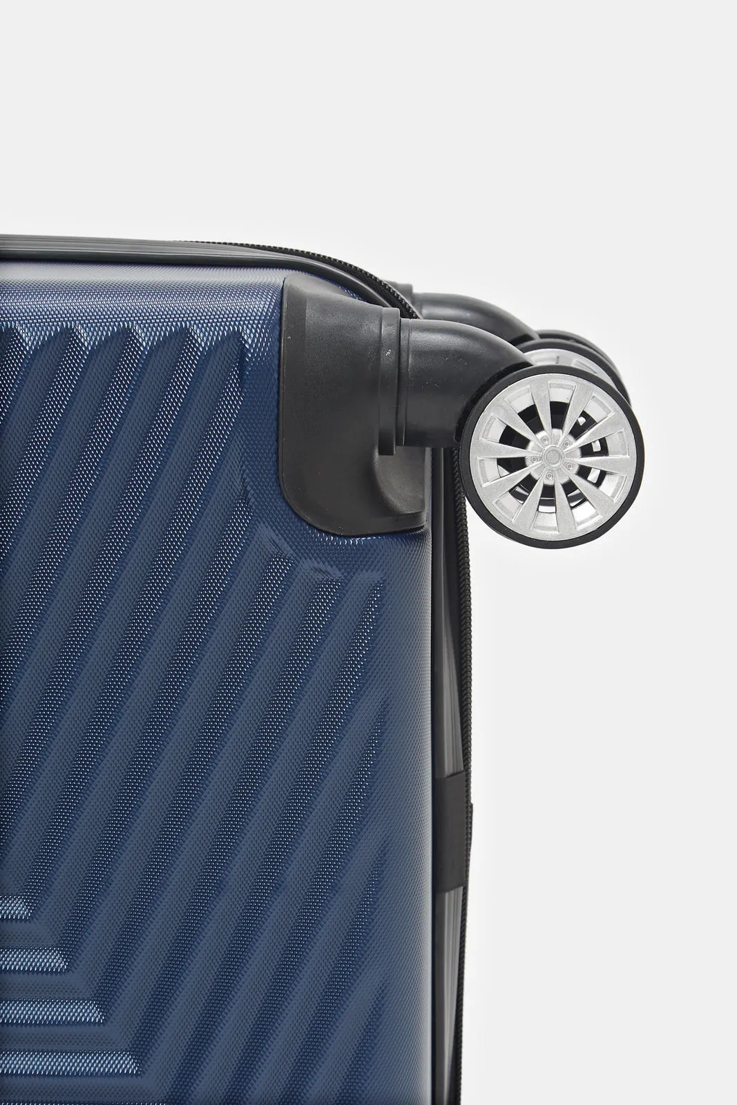 Blue Textured Trolley Luggage (20 Inch)
