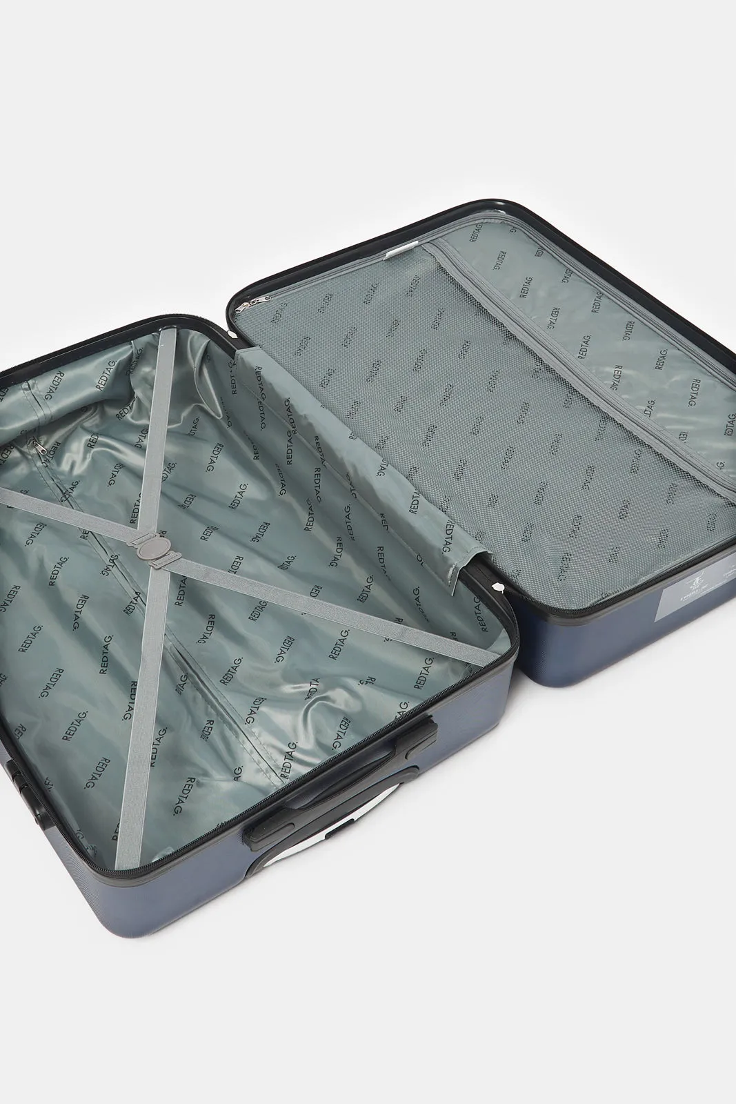 Blue Textured Trolley Luggage (20 Inch)