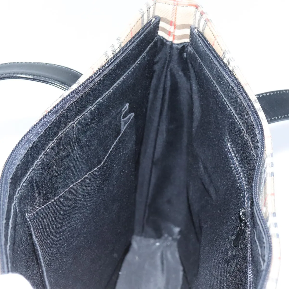 BURBERRY Nova Check Tote Bag Canvas Beige Black  hk1203