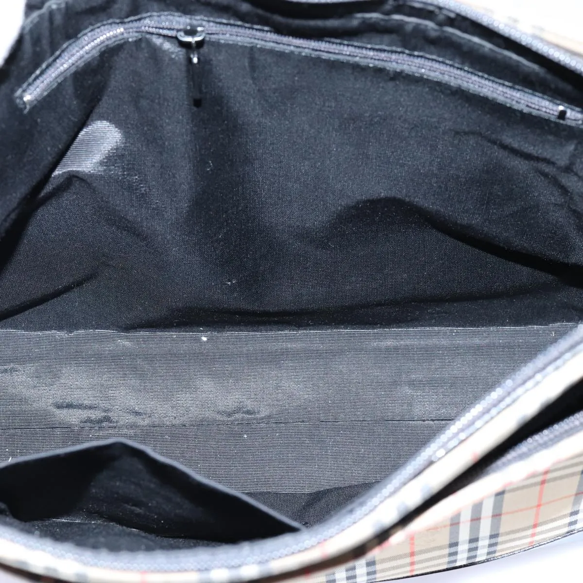 BURBERRY Nova Check Tote Bag Canvas Beige Black  hk1203