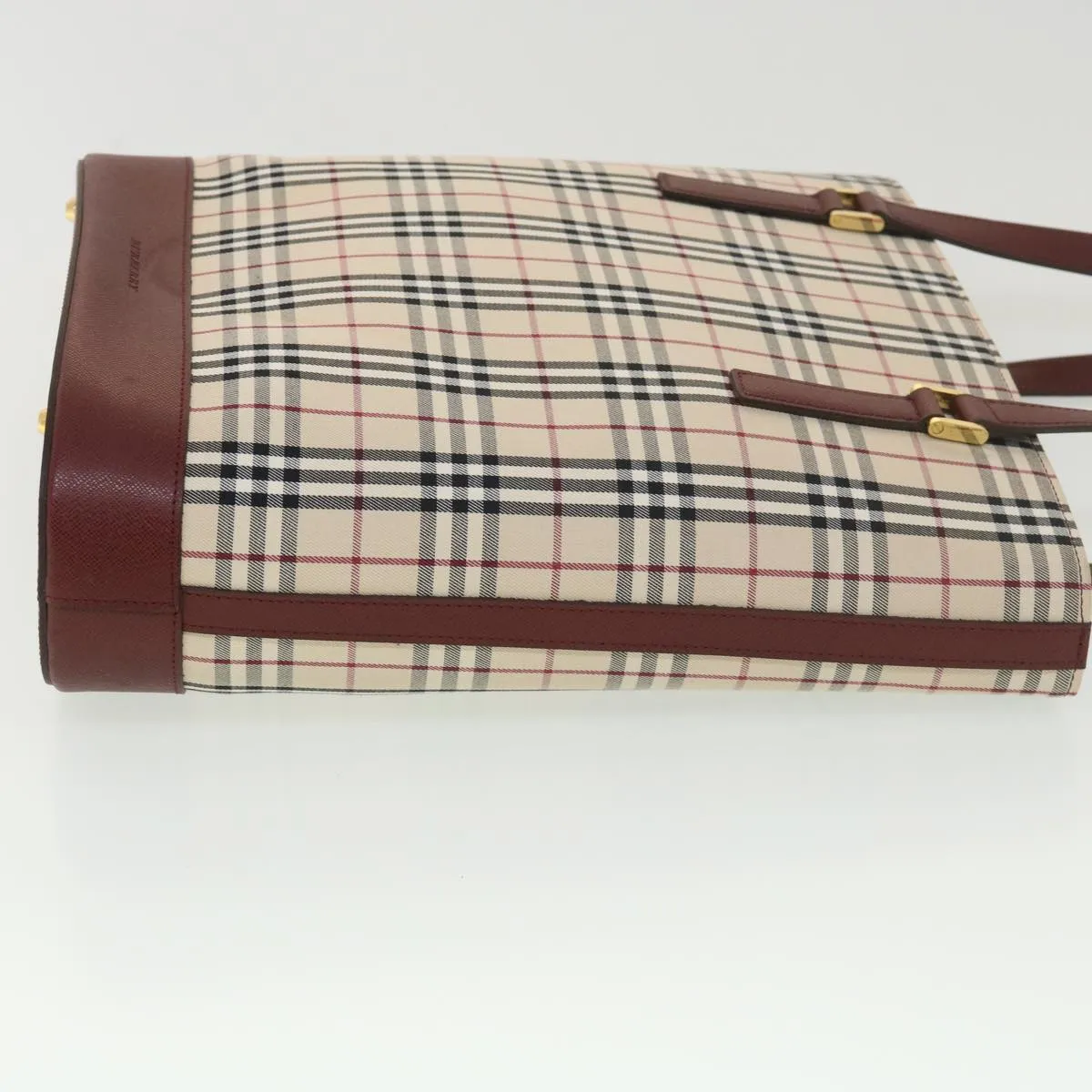 BURBERRY Nova Check Tote Bag Nylon Beige  yk6343