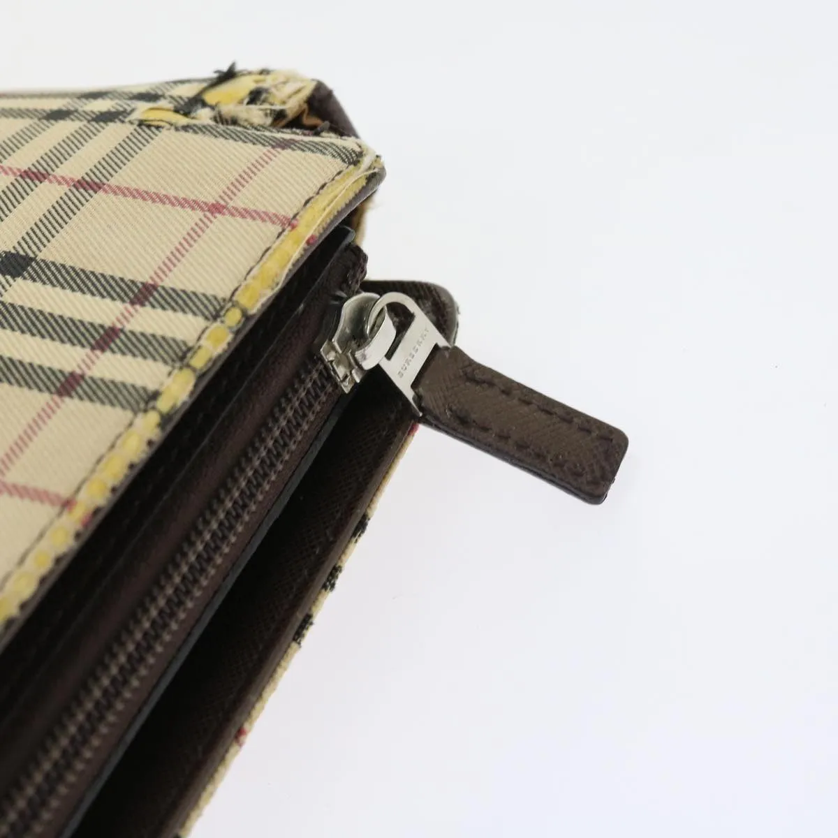 BURBERRY Nova Check Tote Bag Nylon Canvas Beige  56398