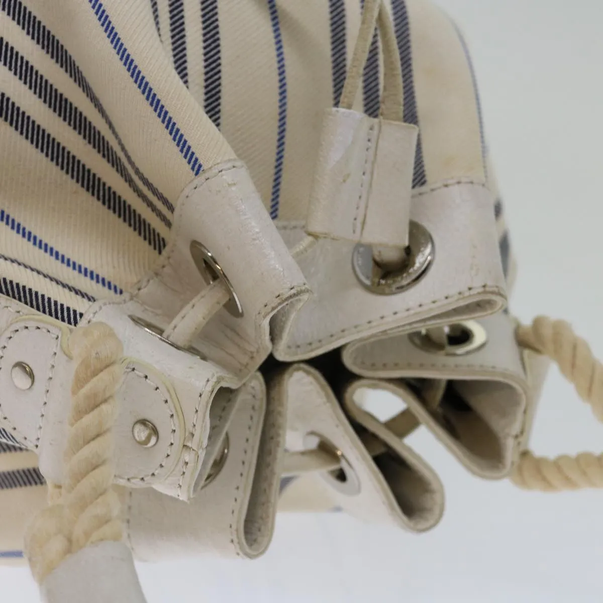 BURBERRY Tote Bag Canvas White  bs13470