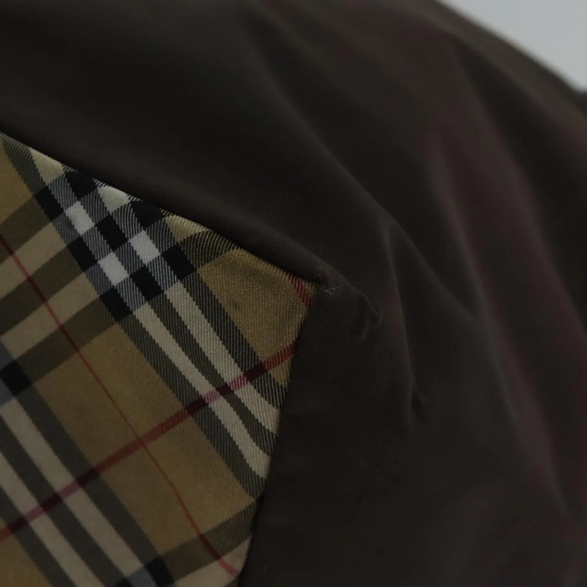BURBERRYSs Nova Check Blue Label Tote Bag Nylon Brown  bs13863