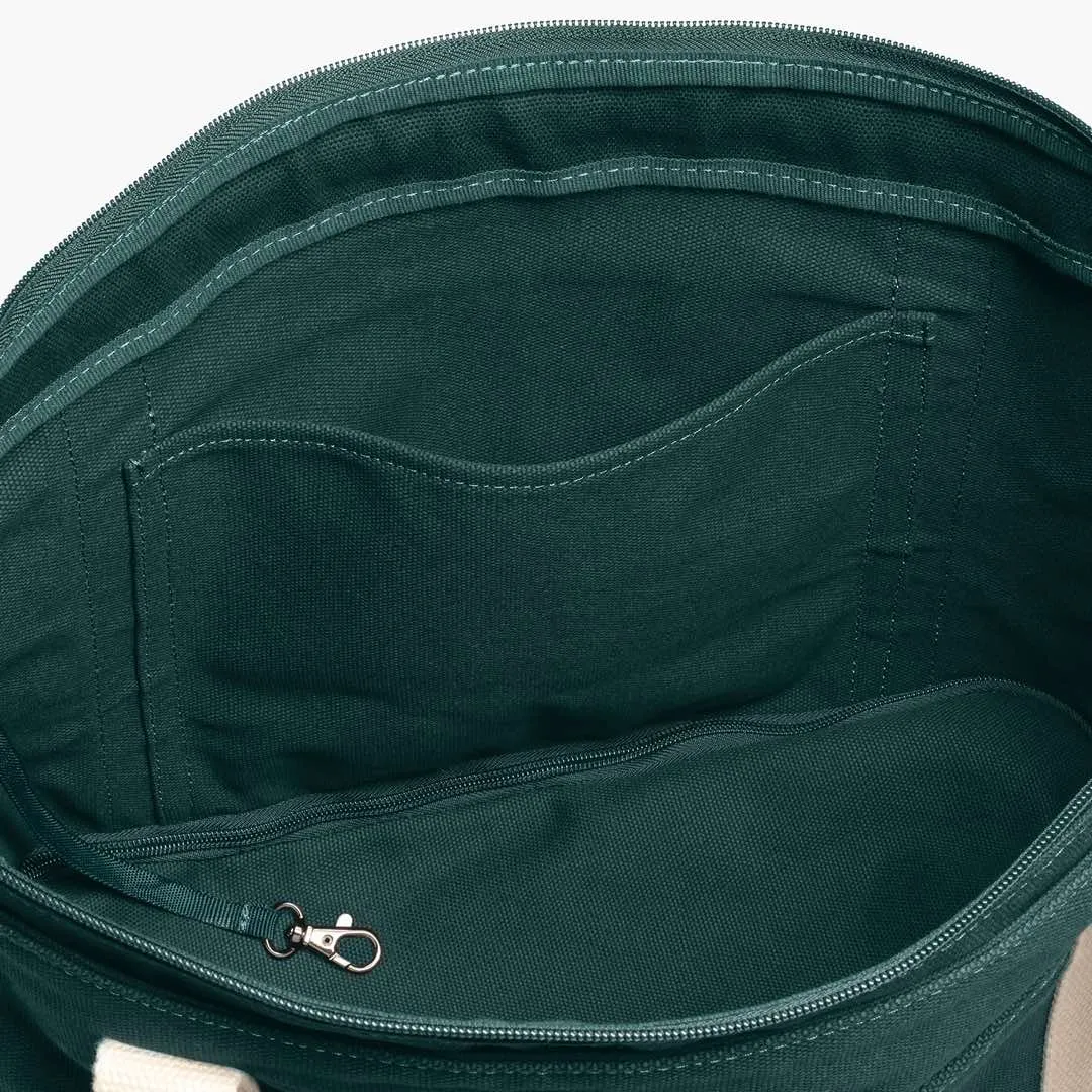 Catalina Deluxe Tote - Eco Friendly Canvas - Dark Green