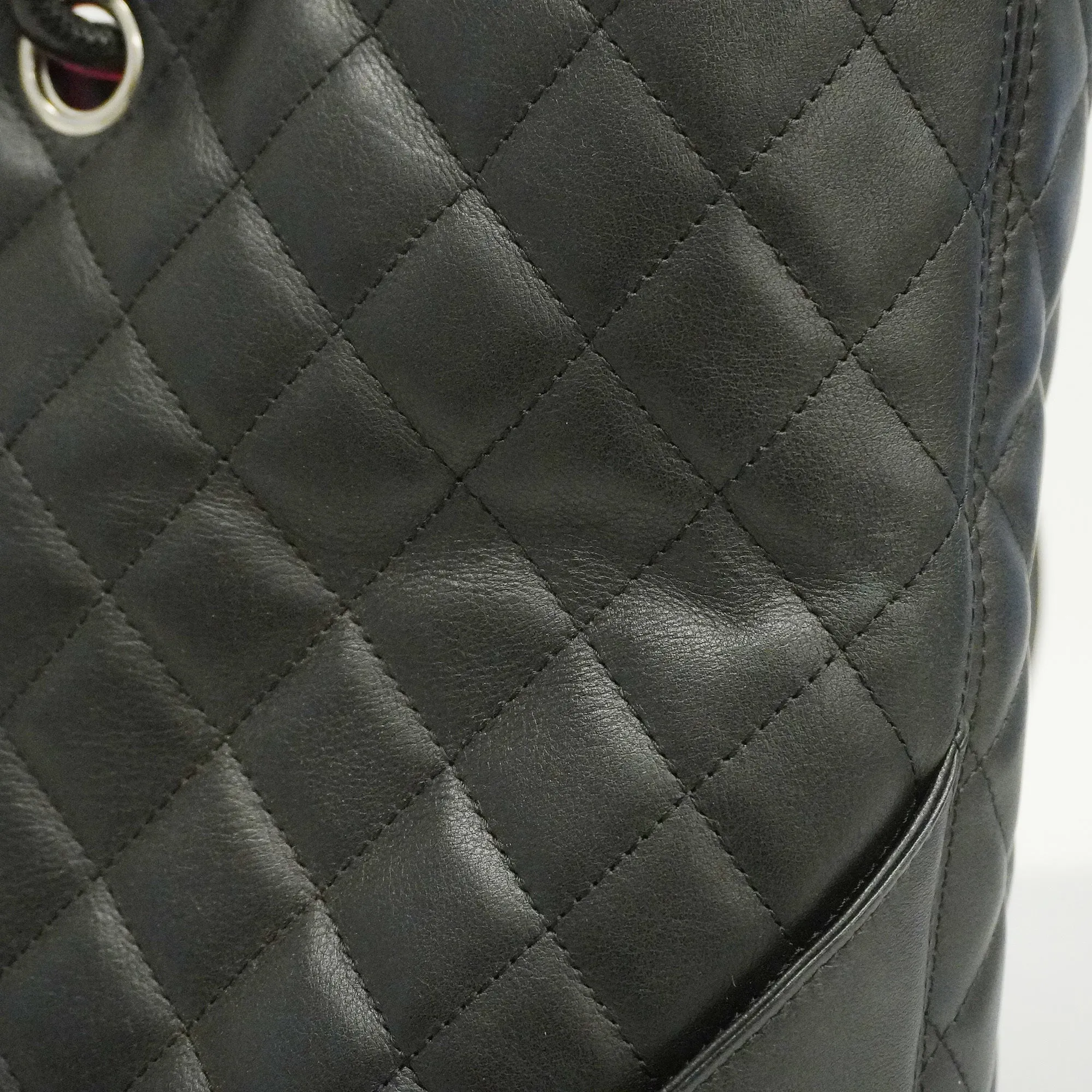 CHANEL  Ligne Cambon Tote Bag Women's Leather Tote Bag Black