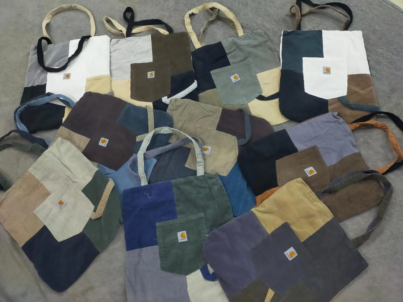 CR1400 Reworked Carhartt (Corduroy) Tote Bags - 30 Pieces