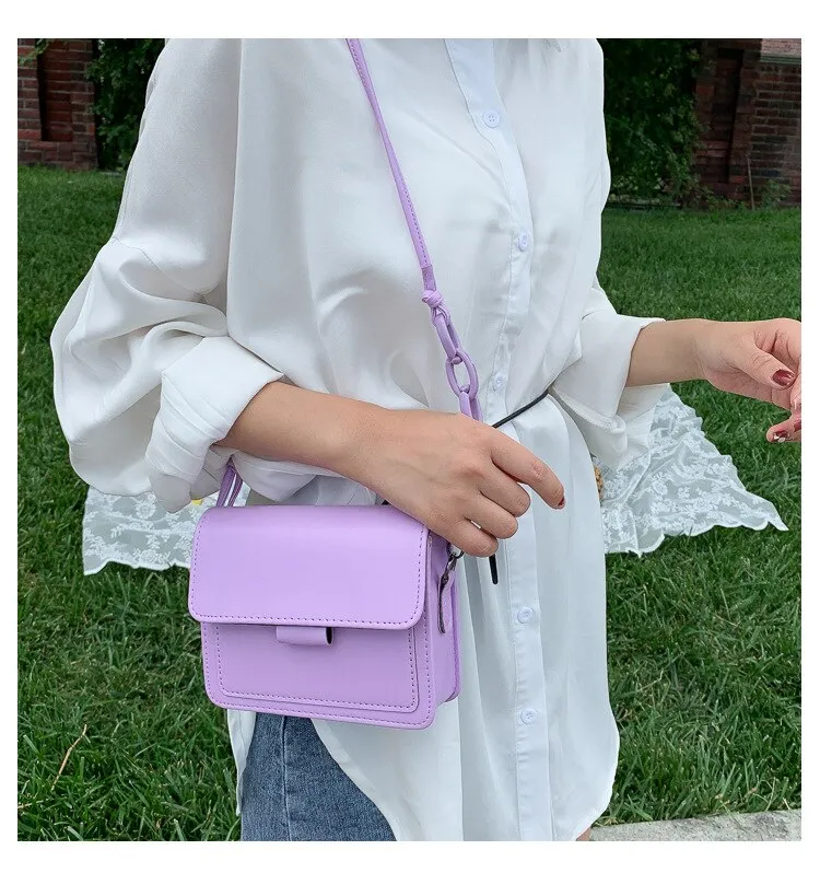 Darianrojas Fashion Brand Women's Small Crossbody Bag Lightweight PU Leather Messenger Bag Flap Handbag Purse Summer Travel Bag for Female