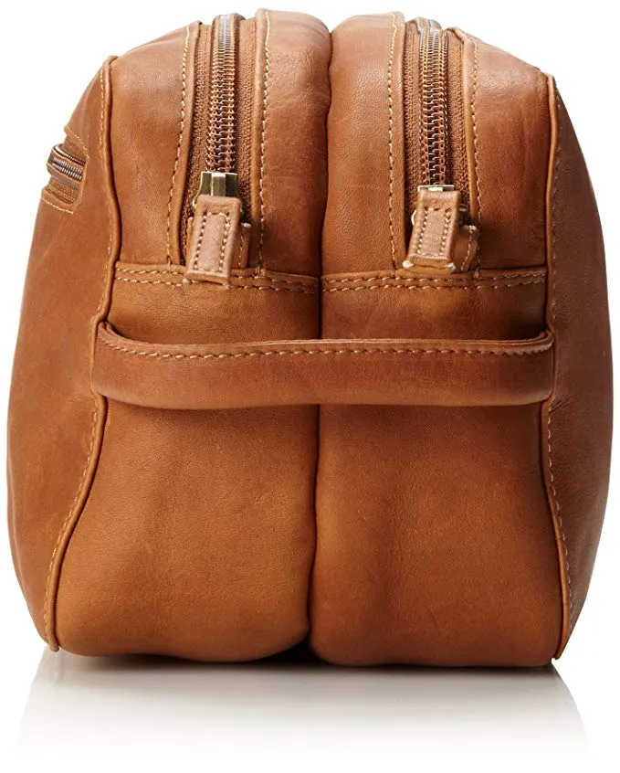 Derek Alexander Leather DERBY Double zip Toiletry Travel Kit