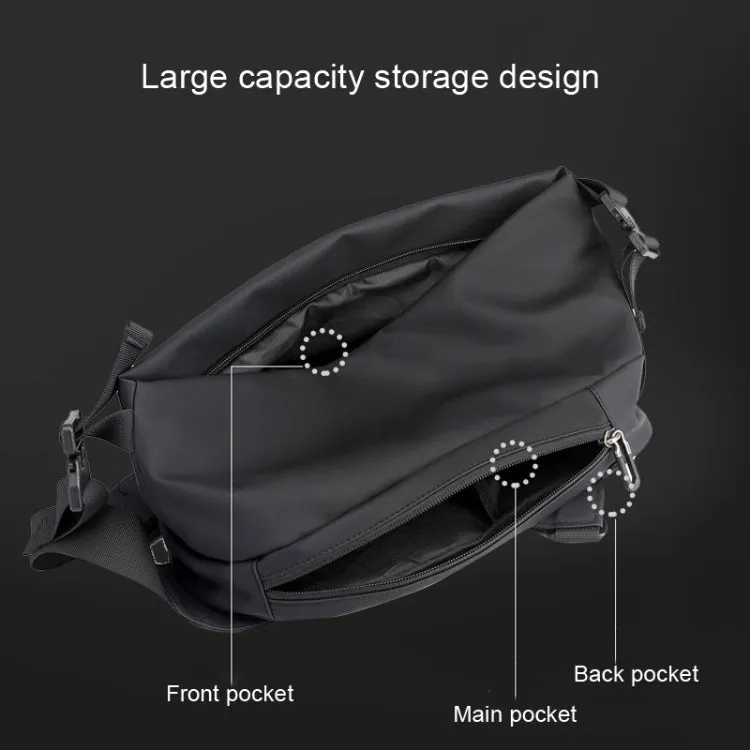 HAOSHUAI 1100-25 Men Chest Bag Casual Shoulder Bag(Dark Blue)