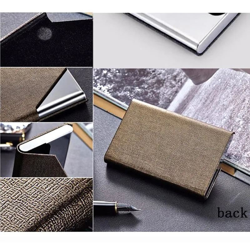 Leather/Metal Credit Card Holder - 10 Colors