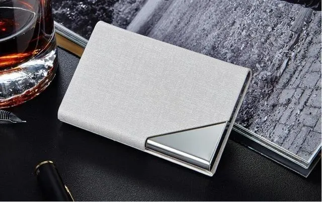 Leather/Metal Credit Card Holder - 10 Colors