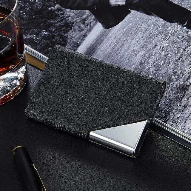 Leather/Metal Credit Card Holder - 10 Colors