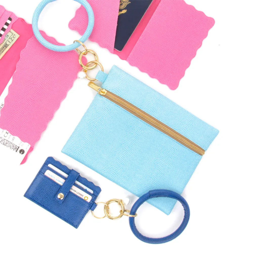 Lizard Keyrings with Pearl Accent