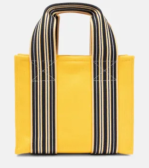 Loro Piana Mini Suitcase Striped Canvas Tote Bag, Multicolor