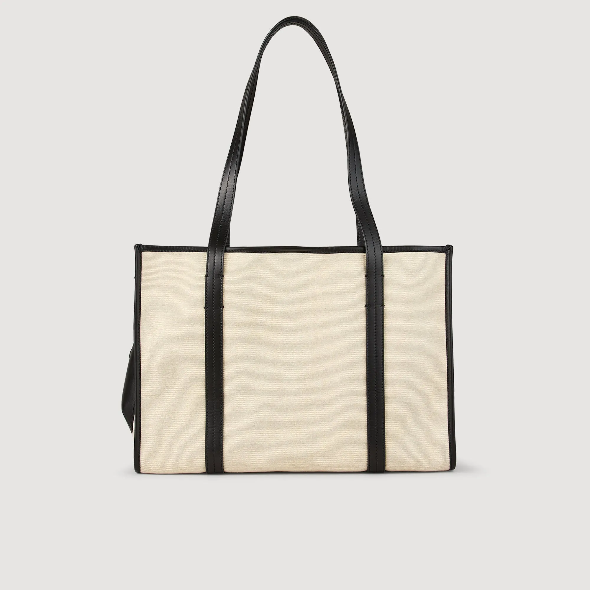 Medium 150 Canvas Shopping Bag Ecru / Black