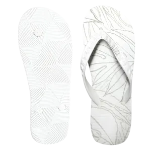 Men's Sig Zane Slippers (Uluwehi Keaukaha) White