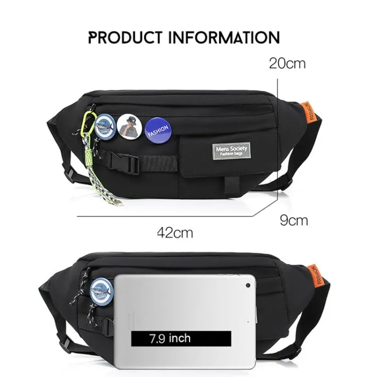 Multifunctional Chest Bag Shoulder Messenger Bag, Model: Green Badge Lanyard