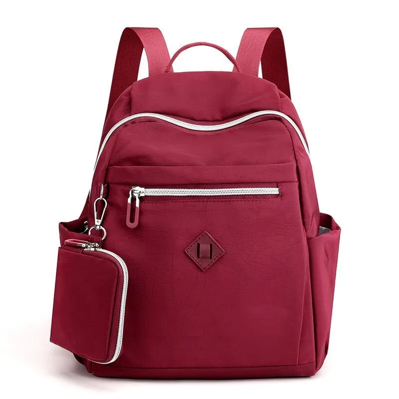 Nylon Large Capacity Casual Backpacks For Women