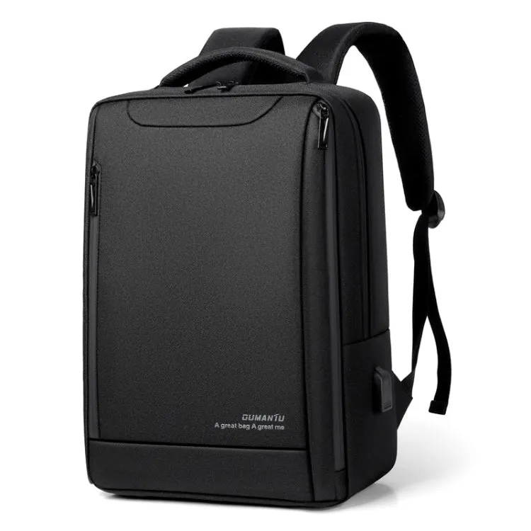 OUMANTU 2106-1 Business Backpack Men Casual Computer Bag(Black)