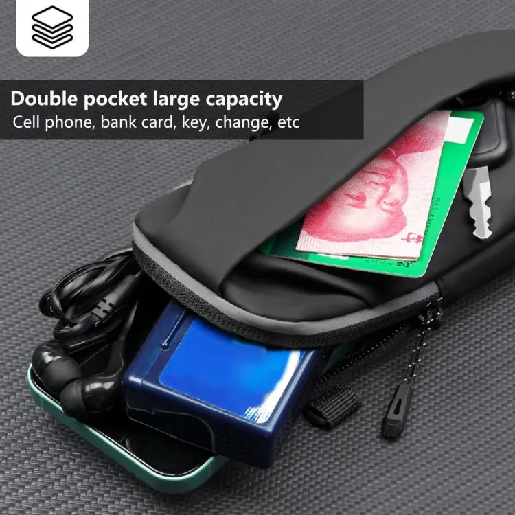 Outdoor Sports Fitness Crossbody Bag Men And Women Multi-Function Mobile Phone Arm Bag(Grey)