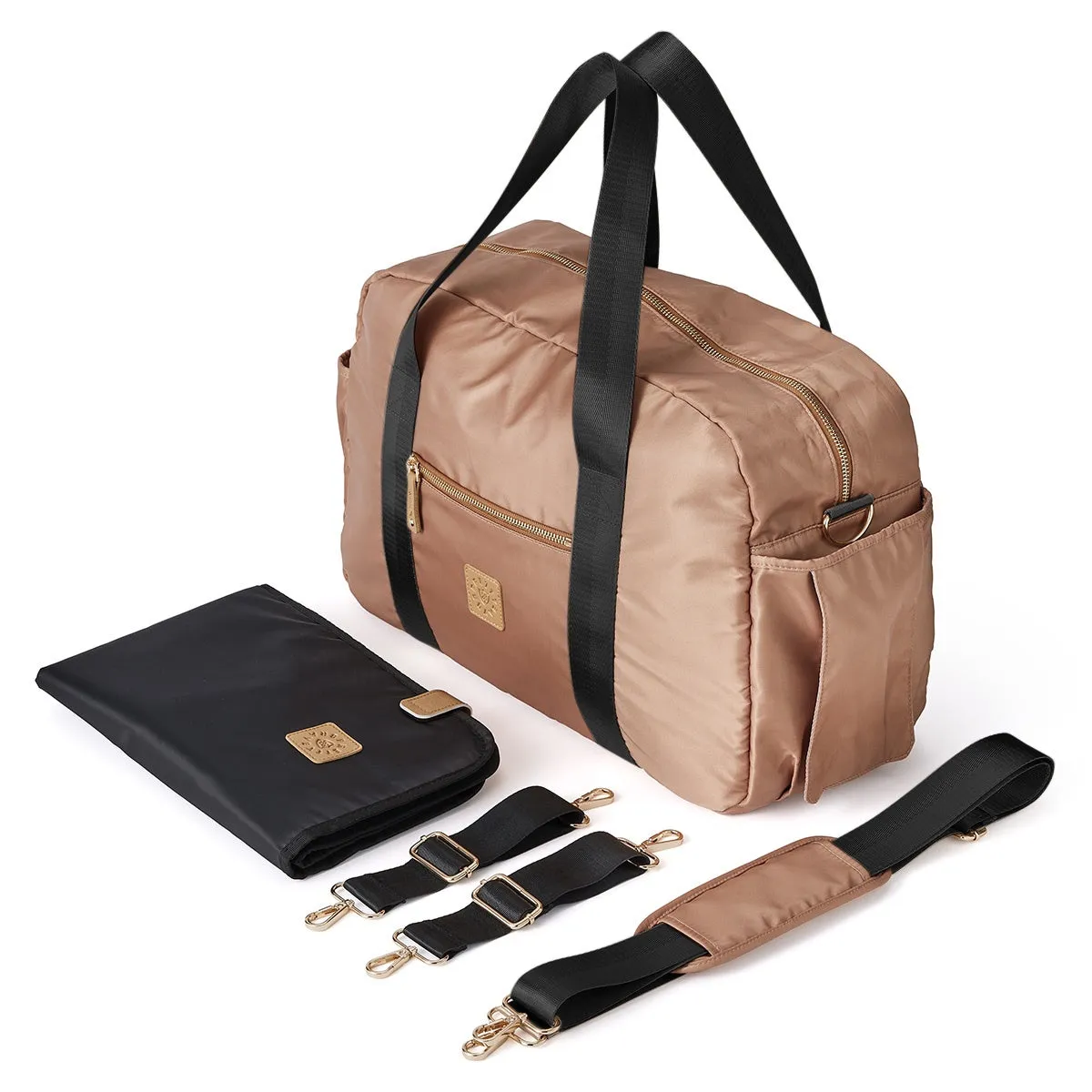 Pretty Brave Stella Baby Bag - Caramel/Black