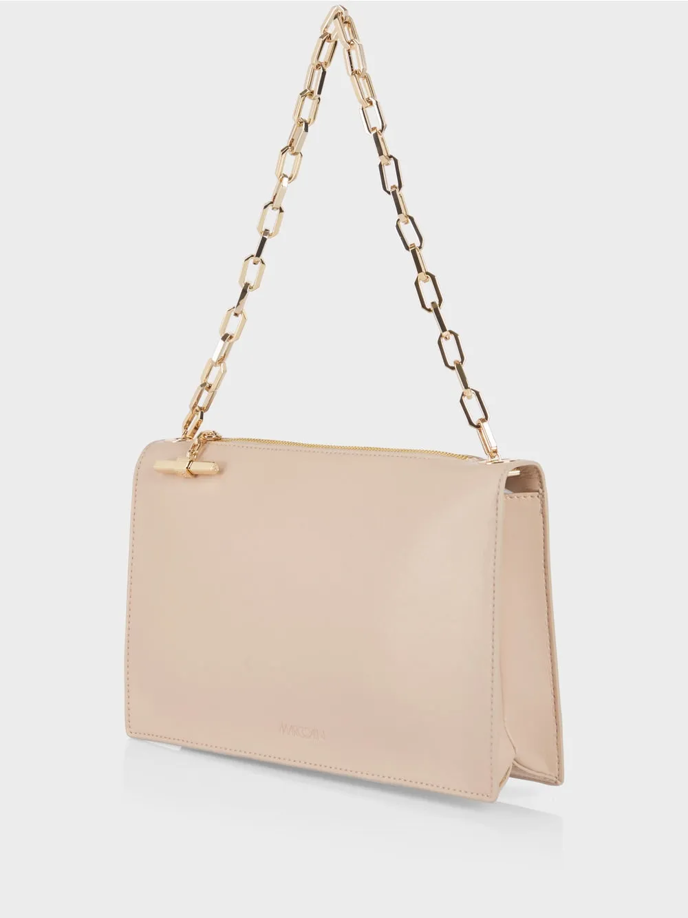 recycled leather shoulder bag
