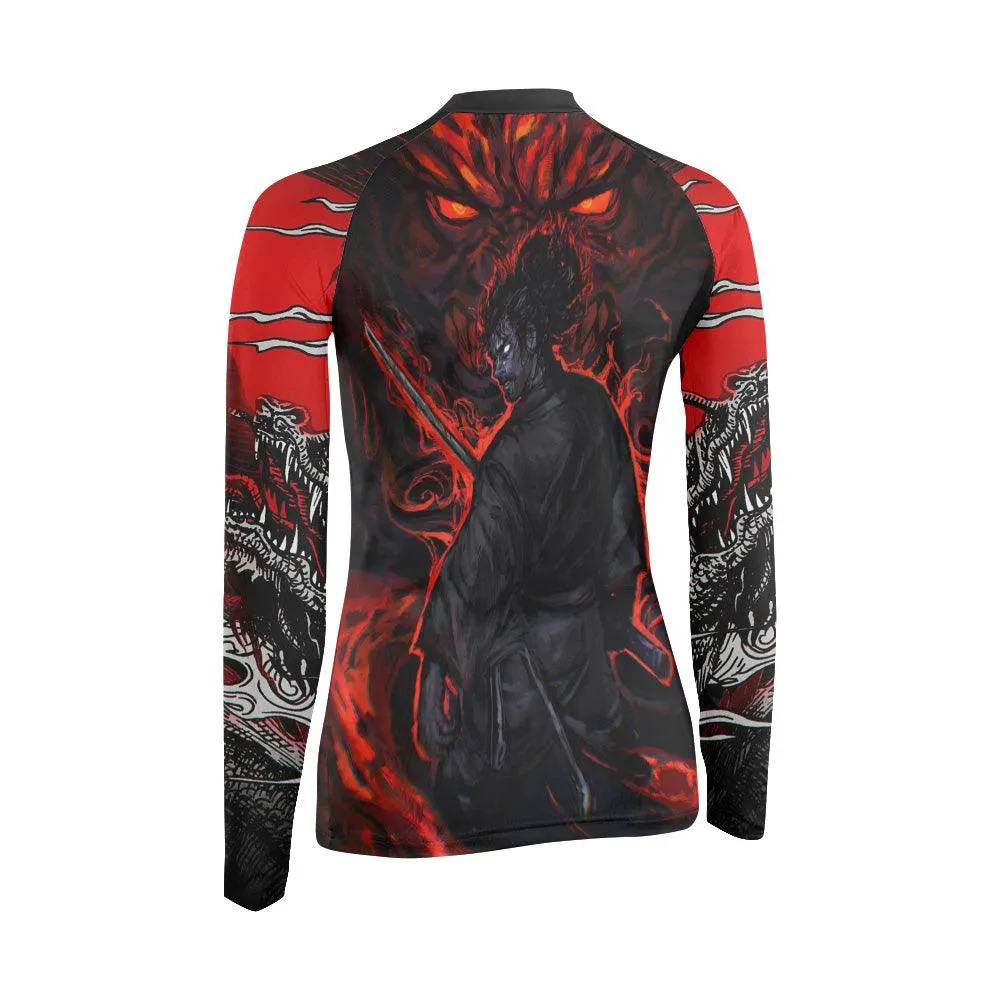 Samurai Musashi Women's Long Sleeve Rash Guard