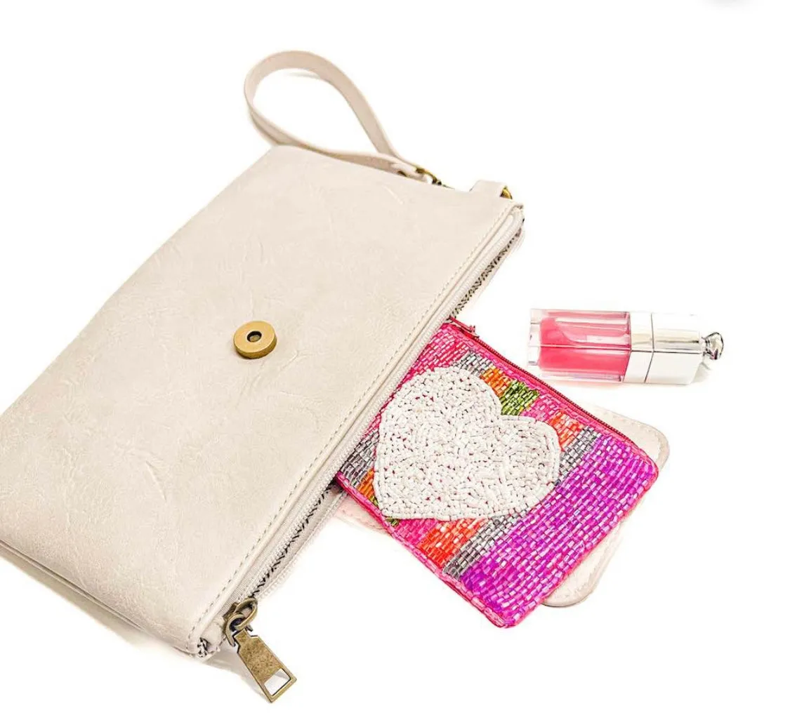 Seed bead coin purse