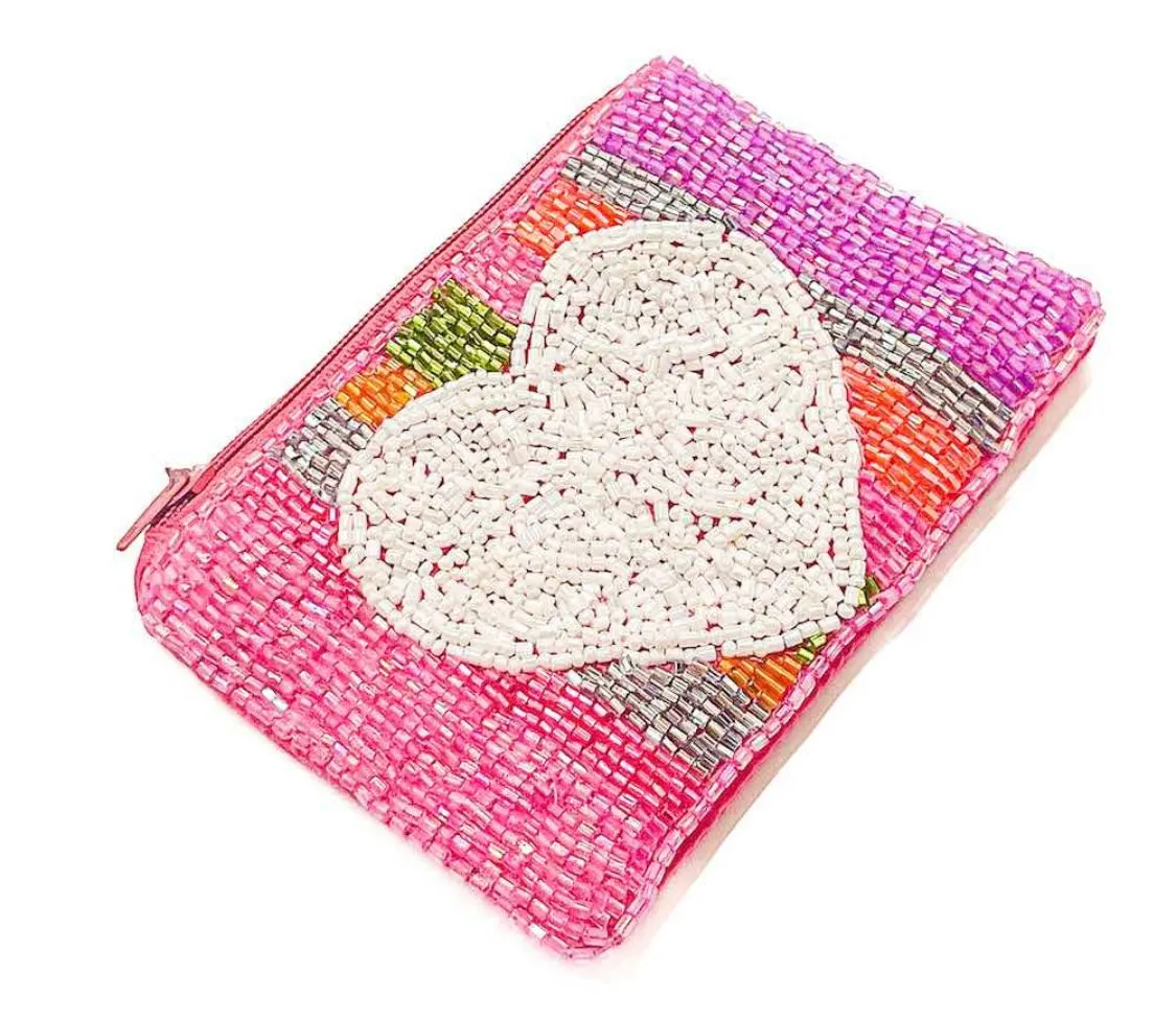 Seed bead coin purse