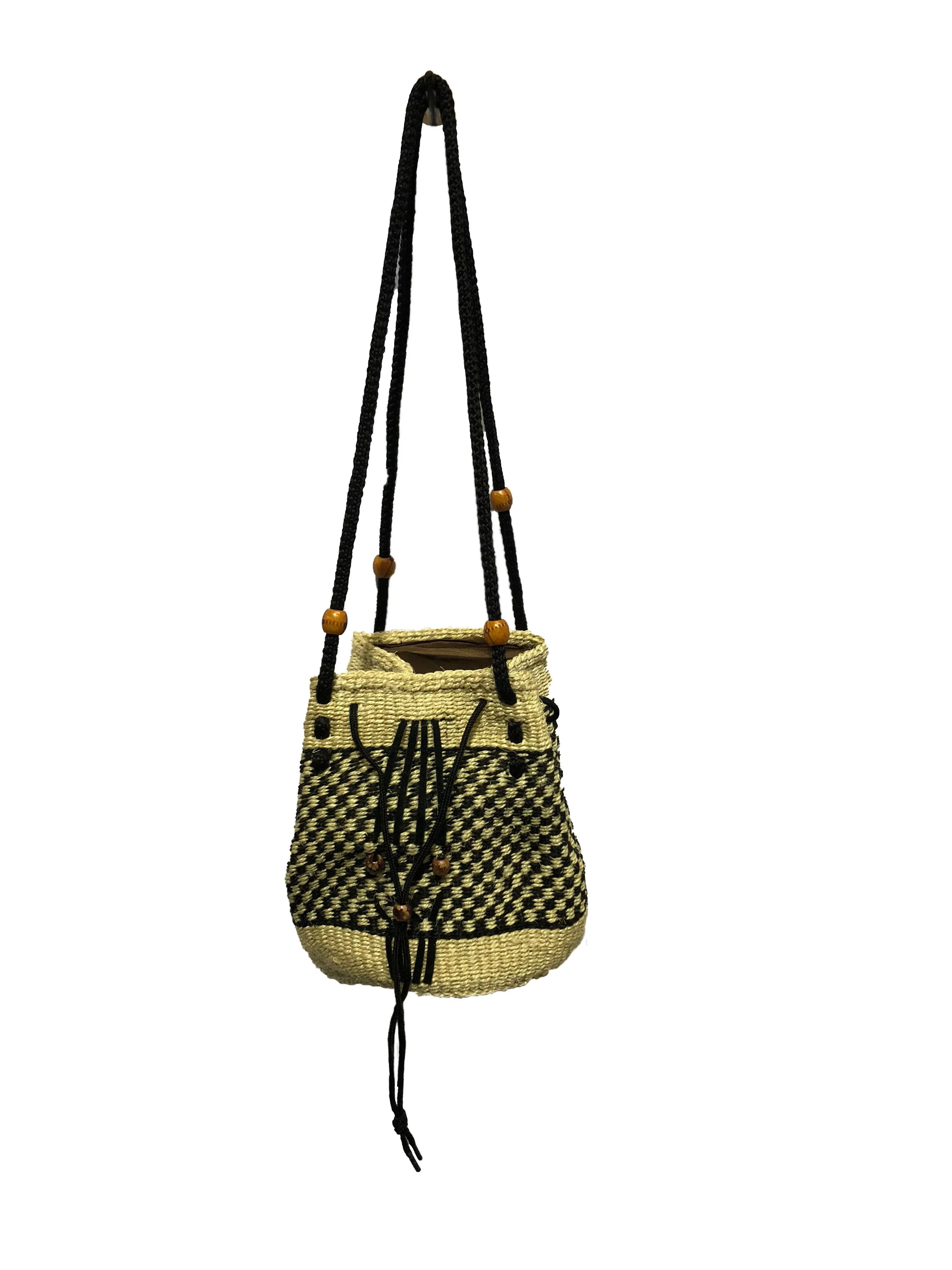 Sisal Tribal Ethnic Kiondo Tote Shoulder Bag Purse Cowrie Beads