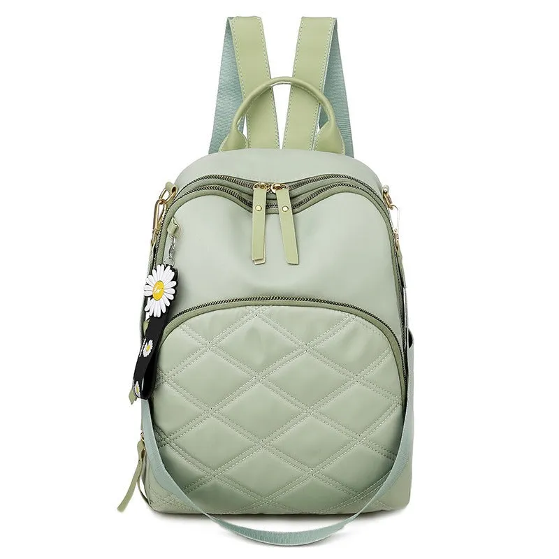 Teenage Girls Plaid Female Backpacks