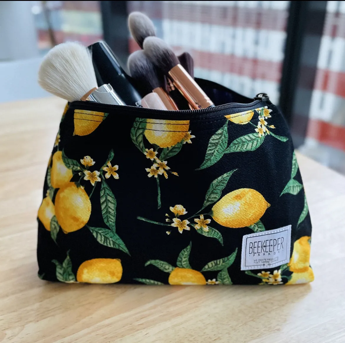 The Panda Watermelon 🍉 Corduroy Large Toiletry   Makeup Bag