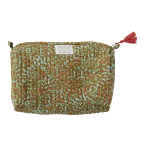 Toiletry Pouch | Leopard Indira Savane Blue Green