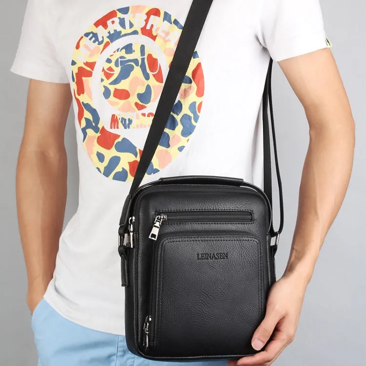 WEIXIER 18062 Multifunctional Men Business Handbag Crossbody Bag Single Shoulder Bag (Black)