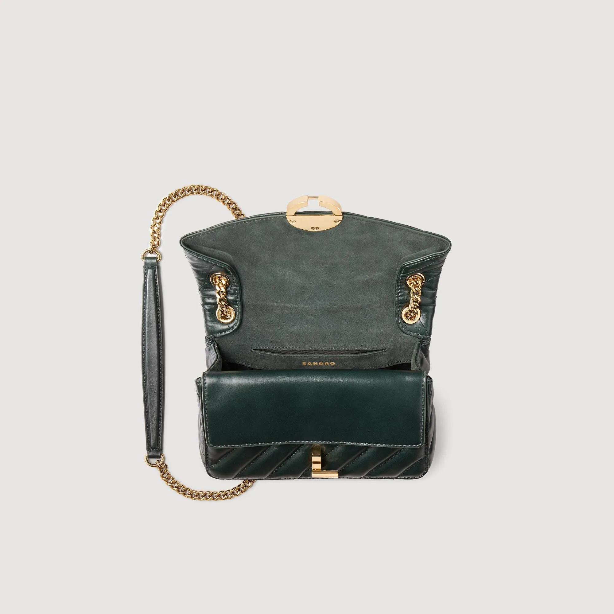 Yza Pm Yza Small Plain Leather Bag Forest Green
